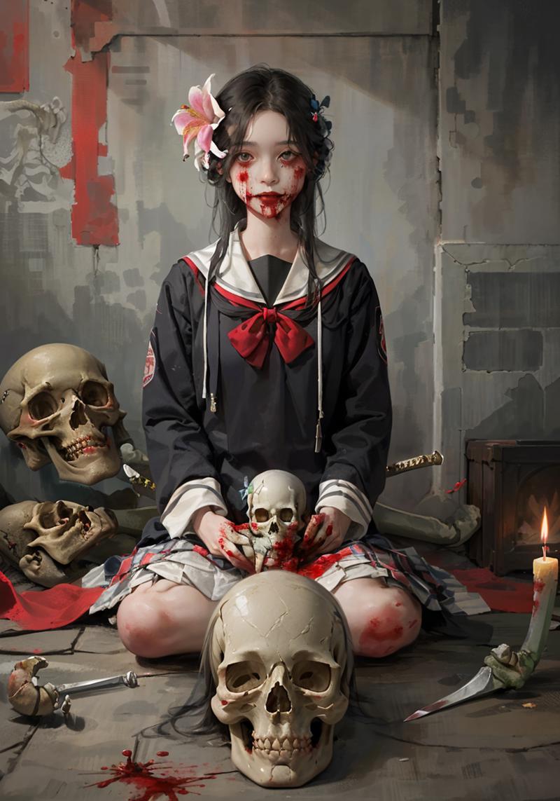 24126-1129834648-masterpiece,(masterpiece, top quality, best quality,1girl, long hair, black hair, flower, candle, blood, hair flower, solo, hair.png